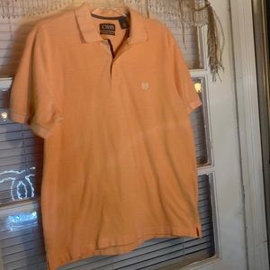 CHAPS Natural Stretch Sz M Peach Mens Button up- Soft